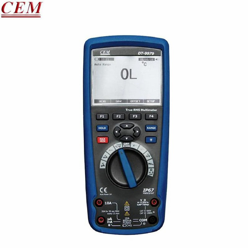 CEM DT-9979 Professional True RMS Industrial Digital Multimeter with Bluetooth and Trend Capture 50000 Bit High Resolution CEM DT-9979 Professional True RMS Industrial Digital Multimeter with Bluetooth and Trend Capture 50000 Bit High Resolution